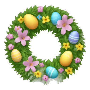 Easter wreath sticker