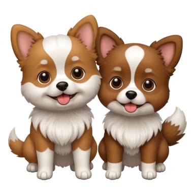 2 Small Dogs foot emoji   sticker