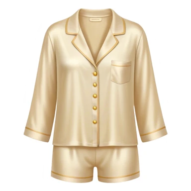 Silk beige pastel pajamas  sticker