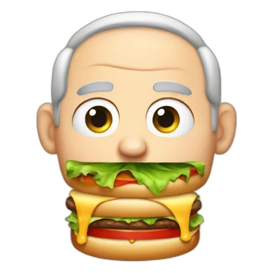 Netanyahu eat hamburger sticker