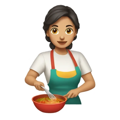 Mexican woman cooking birria sticker