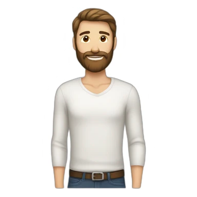 abrazo de un hombre blanco sin pelo y con barba a una mulata sticker