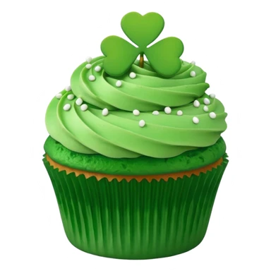 st patrick day themed cupcake sticker