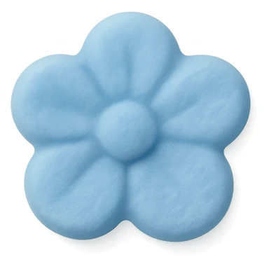 Change the candy color to blue, keep it flower-shaped, centered, transparent background, no other elements. The style should be consistent with the original image's look. sticker