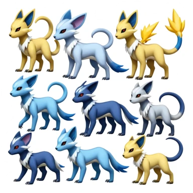 Genet-Absol-Manectric-Electrike-Zeraora-Primagen-fusion-creature  sticker