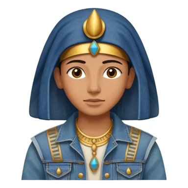 ancient egypt denim jacket sticker