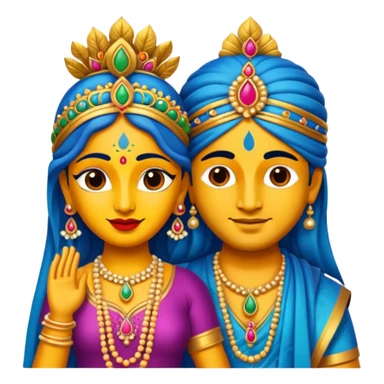 create radha krishna emoji sticker