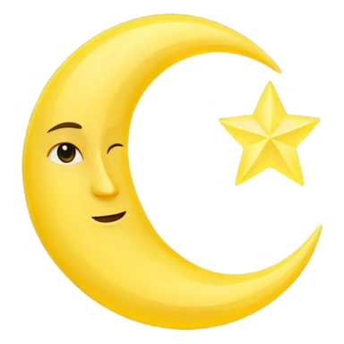 Crescent moon sticker