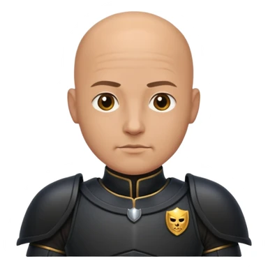 bald armed guards black armour sticker