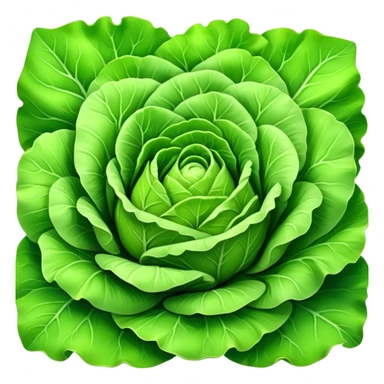 Cinematic crisp green lettuce, fresh and leafy, slightly curled edges, detailed textures, vibrant and refreshing, ultra-realistic and inviting. sticker