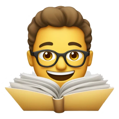 happy entrepreneur face with book sticker