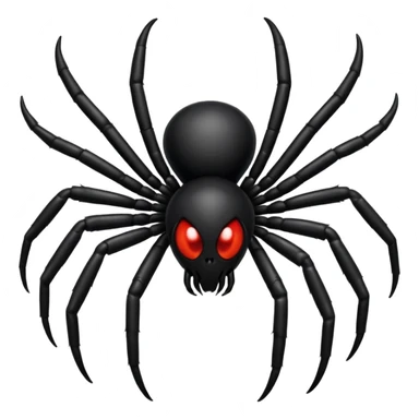Black coloured spider sticker