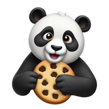 Panda eating cookie  sticker