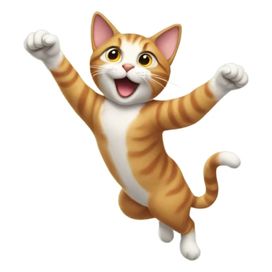 A cat flying  sticker