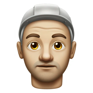 Photorealistic serious white skin Factory worker XVII century sticker