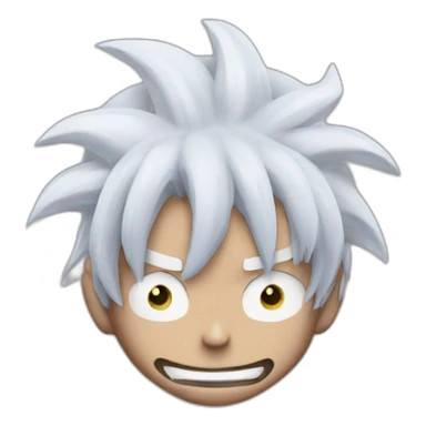Luffy gear 5 with white hair  sticker