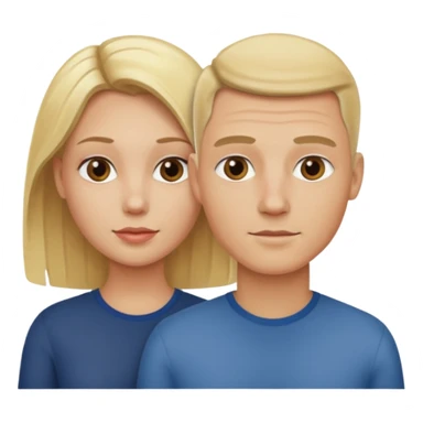 Two blonde women and a man with skin head  sticker