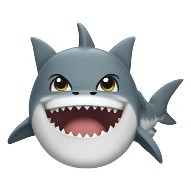 shark ith a cat sticker