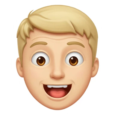 white man standing excited and drooling sticker