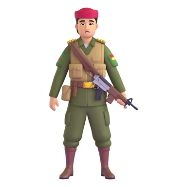 Kurdish Peshmerga fighter with traditional clothing sticker