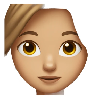 CAT AND WOMAN long brown hair sticker