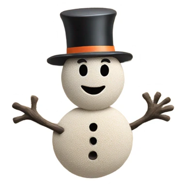 Snowman made out of sand sticker