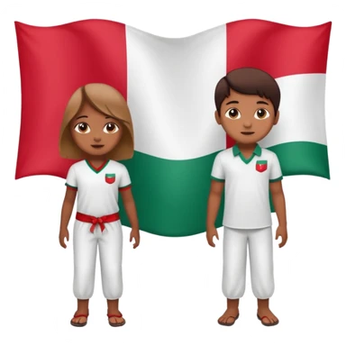 ১৬ডিসেম্বর উপলক্ষে শুভেচ্ছা । A banner is standing with a boy on one side and a girl on the other. sticker