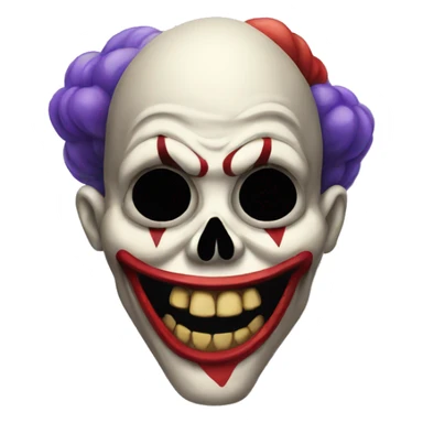 skull clown sticker