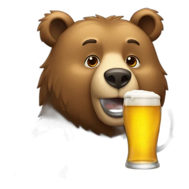 Bear with a beer sticker