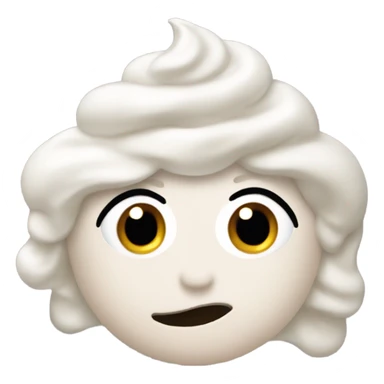 Whipped cream on face sticker