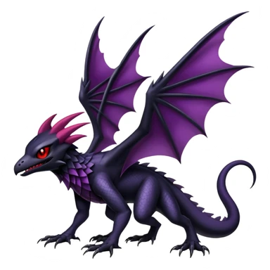 Shiny Epic Badass Gothic Dark Evil Noibat-Salandit-Darkrai-Hybrid (full body) sticker