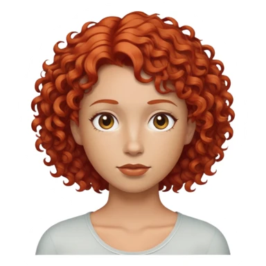 Zumbi de cabelo cacheado curto e vermelho  sticker