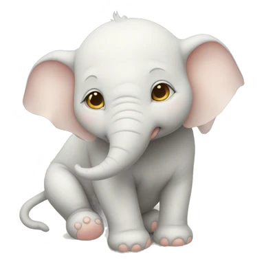 Albinos éléphant dort cat sticker