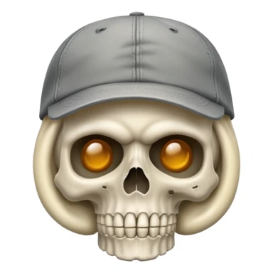 Tête de mort avec casquette sticker