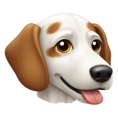 perro salchicha blanco y marrón sticker