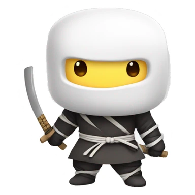 Cute Chibi marshmallow ninja sticker