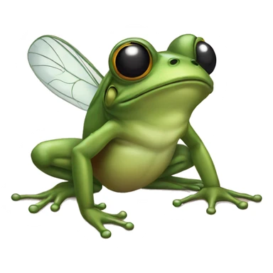 Frog fly kiss sticker