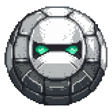 Black digital bomb, round bomb body with silver highlights and details, no timer, sleek ninja-inspired design, pixel art style sticker