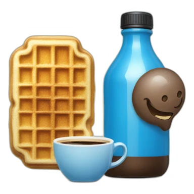Blue bottle coffee and a waffle sticker