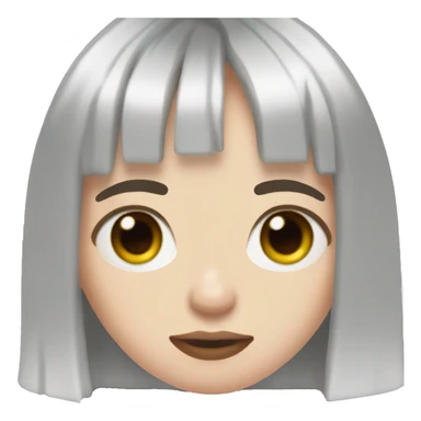 billie eilish with blan hair and bangs sticker