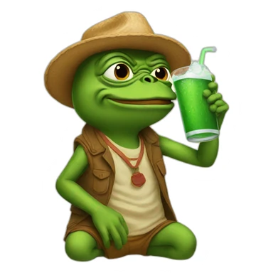pepe drinking Arizona sticker