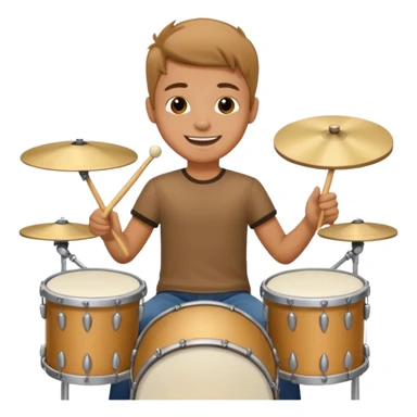 niño trigueño tocando la bate´ria sticker