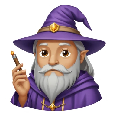 Wizard smoking a fat blunt sticker