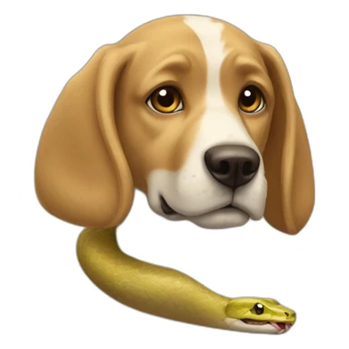 dog−snake sticker