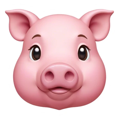 Cinematic Noble Pig Portrait Emoji, Poised and regal, with a stout, robust build and a smooth, well-groomed rosy-pink hide, deep-set soulful beady eyes, Simplified yet sharp and sophisticated features, highly detailed, glowing with a soft, dignified glow, high shine, intelligent and determined, stylized with an air of barnyard nobility, focused and attentive, soft glowing outline, capturing the essence of a watchful and confident pig, so majestic it feels as though it could trot out of the screen with effortless authority! sticker