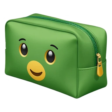green cosmetic bag sticker
