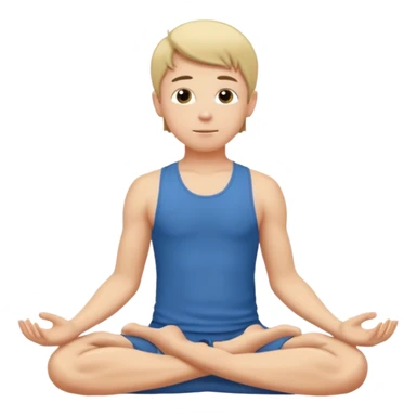 boy yoga pose sticker