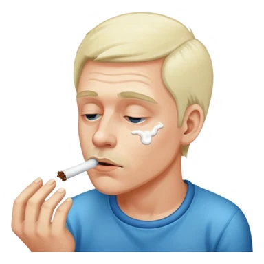 Man doing cocaine sticker