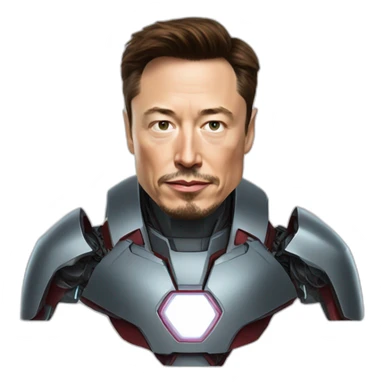 elon musk as iron man sticker