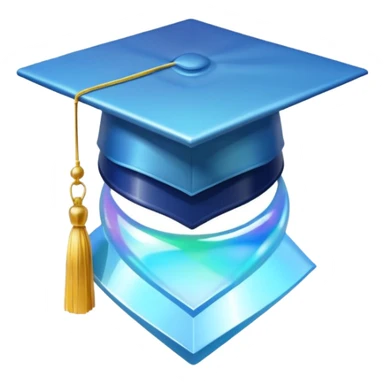 graduate cap hologram sticker